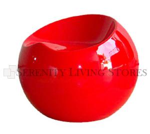 Ball chairs in white, green, red & black serenity living stores Ball chair finn stone
